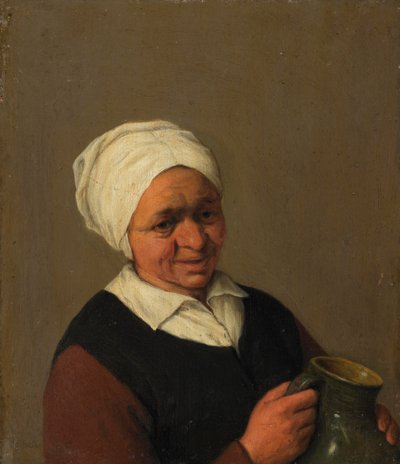 Vecchia contadina che tiene una brocca, c.1643 da Adriaen Jansz. van Ostade